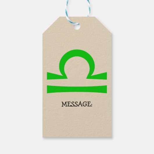 Weegschaal Cadeaulabel (Achterkant)