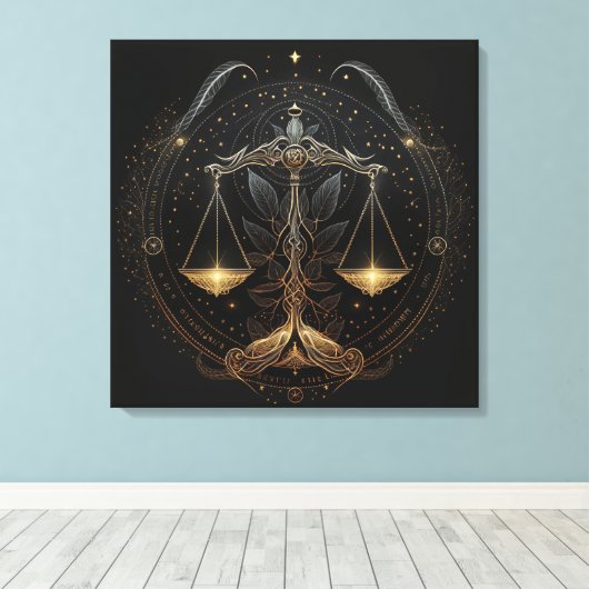 Weegschaal Canvas Art (Insitu (Houten vloer))