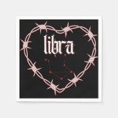 Weegschaal Constellation Gothic Dark Celestial Art Servet (Voorkant)