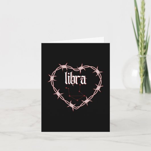 Weegschaal Constellation Gothic Dark Edgy Verjaard Kaart (Voorkant)