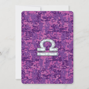 Weegschaal Dierenriem Symbool op Fuchsia Digitale