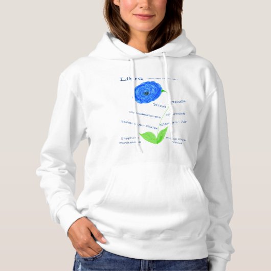 Weegschaal Draagbare Horoscoop Hoodie (Voorkant)