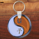 Weegschaal en houten rat sleutelhanger (Voorkant)