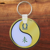 Weegschaal en metalen geit sleutelhanger (Voorkant)