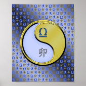 Weegschaal en metalen konijn poster (Voorkant)