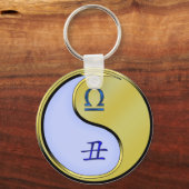 Weegschaal en metalen os sleutelhanger (Voorkant)