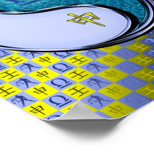 Weegschaal en wateraap poster (Hoek)