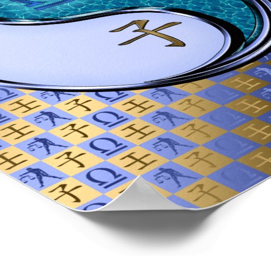 Weegschaal en waterrat poster (Hoek)