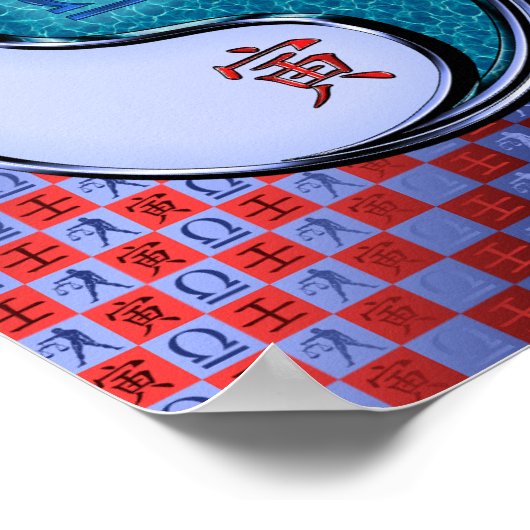 Weegschaal en watertijger poster (Hoek)