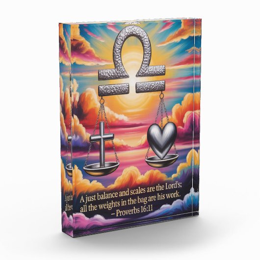 Weegschaal Geloof en Liefde Fotoblok (Links)