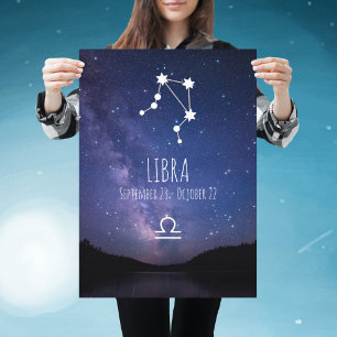 Weegschaal Gepersonaliseerd Poster voor Zodiac C