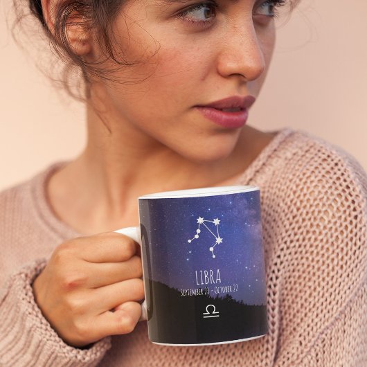 Weegschaal | Gepersonaliseerde zodiac-constellatie Koffiemok