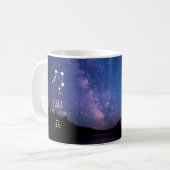 Weegschaal | Gepersonaliseerde zodiac-constellatie Koffiemok (Voorkant links)