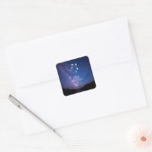 Weegschaal | Gepersonaliseerde zodiac-constellatie Vierkante Sticker (Envelop)