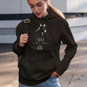 Weegschaal Gepersonaliseerde Zodiac Constellatio Hoodie