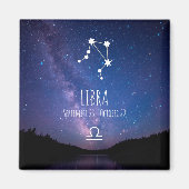 Weegschaal | Gepersonaliseerde Zodiac Constellatio Magneet (Voorkant)