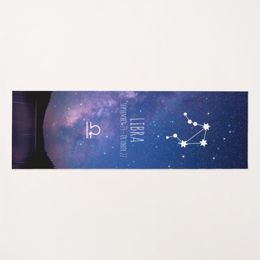 Weegschaal | Gepersonaliseerde zodische astrologie Yogamat (Voorkant (horizontaal))