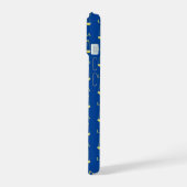 Weegschaal Gouden Schalen Sterrenteken Patroon iPhone 15 Hoesje (Linkerkant)