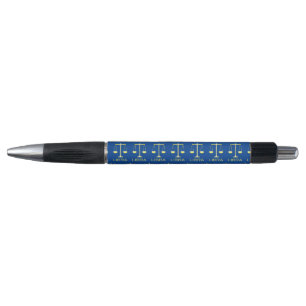 Weegschaal Gouden Schalen Sterrenteken Patroon Pen