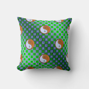 Weegschaal & Hout Geit Kussen