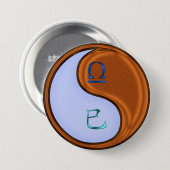 Weegschaal & Houten Slang Ronde Button 7,6 Cm (Voorkant /achterkant)