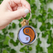 Weegschaal & Houttijger Sleutelhanger (Hand)