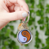 Weegschaal & Houttijger Sleutelhanger (Hand)