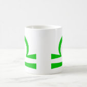 Weegschaal in het groen koffiemok (Center)