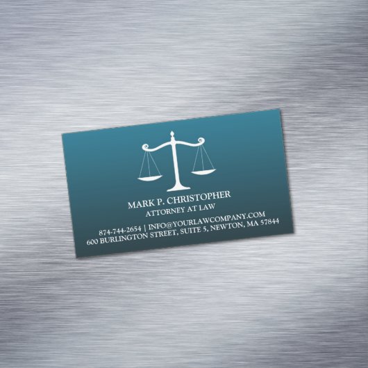 weegschaal magnetisch visitekaartje (Voorbeeld)