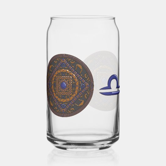 Weegschaal Mandala Blikvorm Glas (Voorkant)