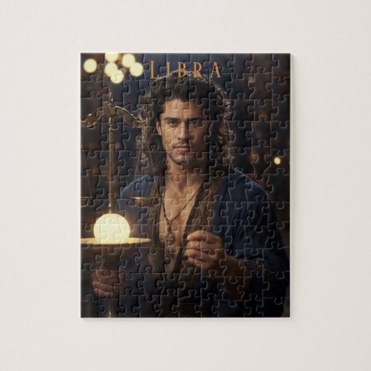 Weegschaal mannelijke puzzel legpuzzel (Verticaal)