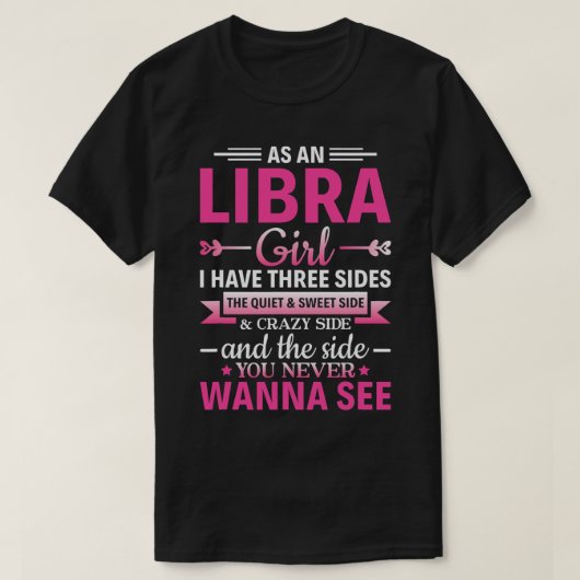 Weegschaal Meisje Astrologie Zodiac Teken Weegscha T-shirt (Design voorkant)