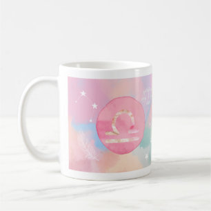 Weegschaal pastel aquarel astrologie sterrenbeeld koffiemok