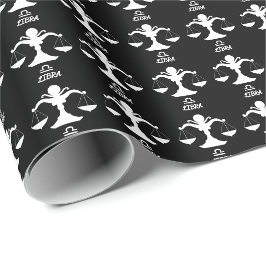 Weegschaal Silhouet Wrapping Papier (Rol Hoek)