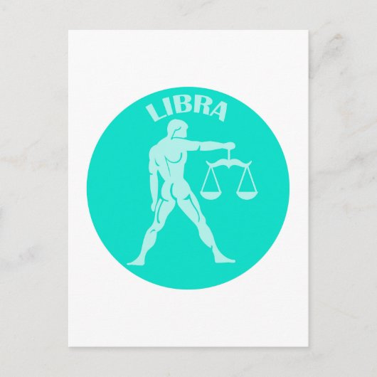 Weegschaal, sterrenbeeld, horoscoop, astrologie briefkaart (Voorkant)