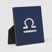 Weegschaal Sterrenbeeld in stijl van blauwe koolst Fotoplaat (Voorkant)