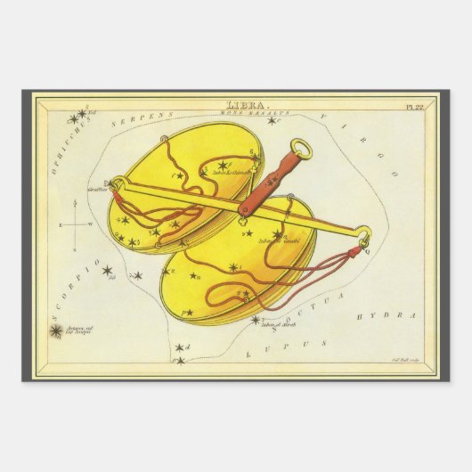 Weegschaal sterrenbeeld Urania's Mirror Inpakpapier Vel (Voorkant 3)