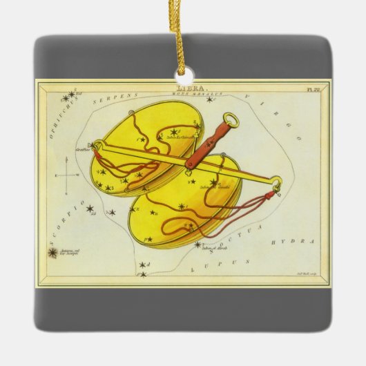 Weegschaal sterrenbeeld Urania's Mirror Keramisch Ornament (Voorkant)