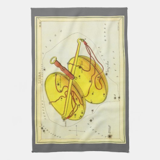 Weegschaal  sterrenbeeld Urania's Mirror Theedoek (Verticaal)