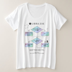 Weegschaal-stroomdiagram Funny Zodiac Sign Humor Grote Maat T-shirt