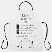 Weegschaal – takenlijst schort (Voorkant)