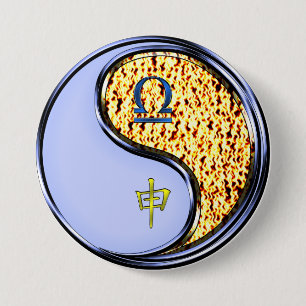 Weegschaal & Vuur Aap Ronde Button 7,6 Cm