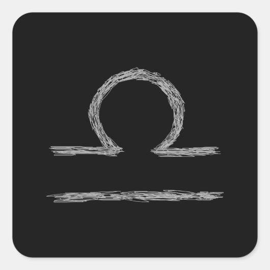Weegschaal. Zodiac Astrological Sign. Vierkante Sticker (Voorkant)