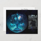 Weegschaal Zodiac Birthday Briefkaart (Voorkant / Achterkant)