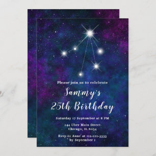 Weegschaal Zodiac Constellation Verjaardagsfeest Kaart