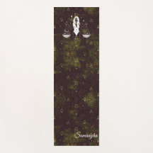 Weegschaal Zodiac Paarse Gouden Oosterse Bloem