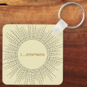 Weegschaal Zodiac Sleutelhanger Retro Design (Achterkant)