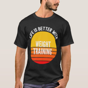 Weegtraining met gewichtsopleiding t-shirt