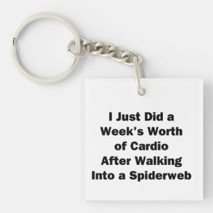 Week aan cardio sleutelhanger