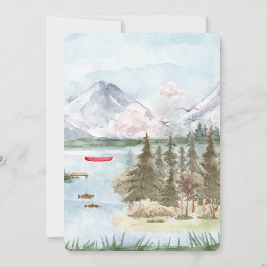 Week-end au lac | Bachelor Party Invitation (Dos)